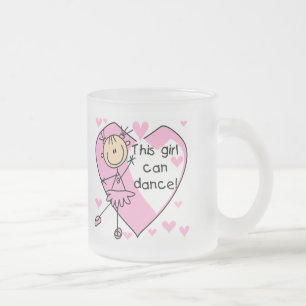 Taza De Cristal Esmerilado Esta chica puede bailar camisetas y regalos