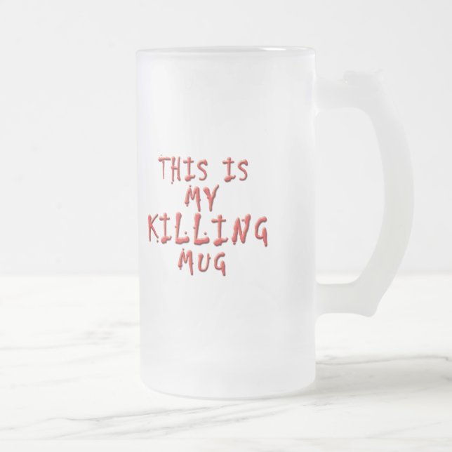 Taza De Cristal Esmerilado Ésta es mi matanza… (Derecha)