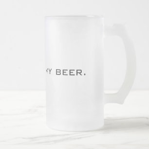Taza De Cristal Esmerilado Esta No Es Mi Cerveza Plantilla de Vaso Helado