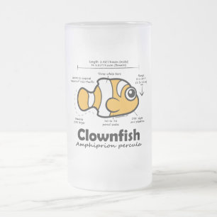 Taza De Cristal Esmerilado Estadísticas de Clownfish