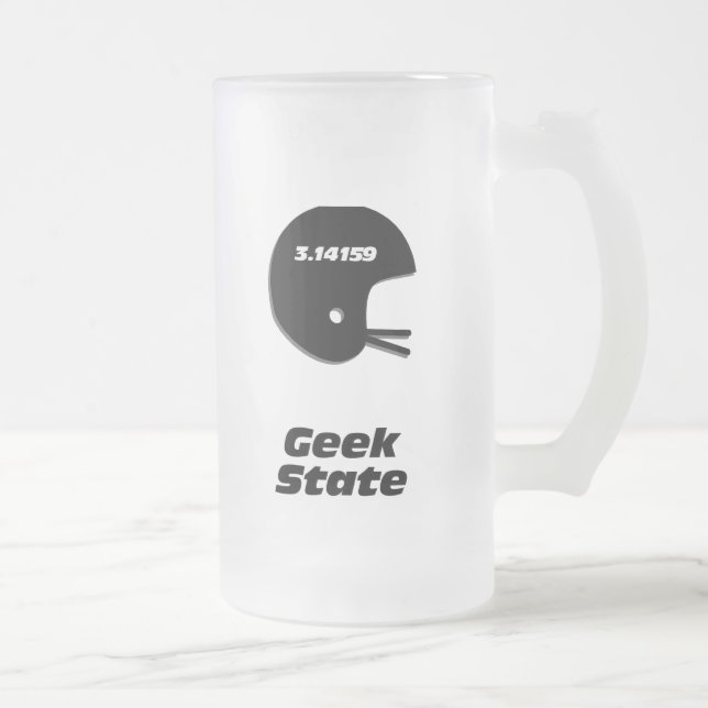 Taza De Cristal Esmerilado Estado geek del casco de fútbol (Derecha)