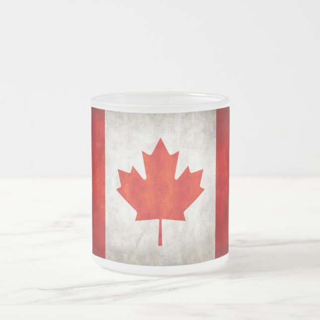 Taza De Cristal Esmerilado Estado Mug/Canadá (Centro)
