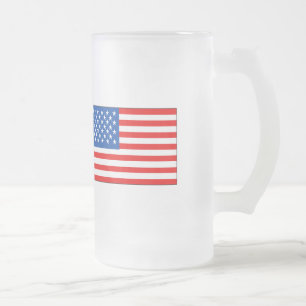 Taza De Cristal Esmerilado Estados Unidos señalan las camisetas y los regalo
