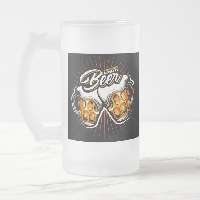 Taza De Cristal Esmerilado Estándar (Izquierda)