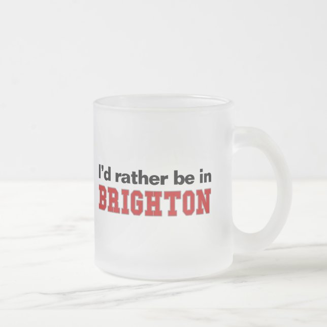 Taza De Cristal Esmerilado Estaría bastante en Brighton (Derecha)