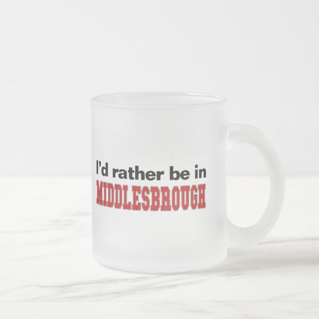 Taza De Cristal Esmerilado Estaría bastante en Middlesbrough (Derecha)