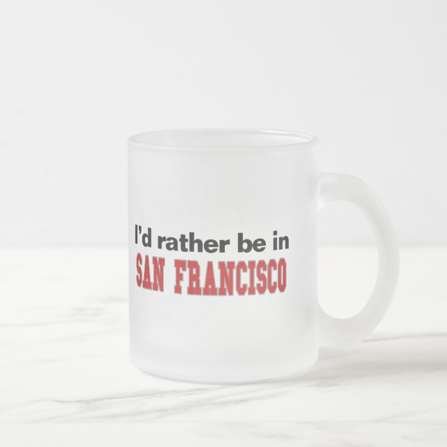 Taza De Cristal Esmerilado Estaría bastante en San Francisco (Derecha)