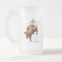 Taza De Cristal Esmerilado Este no es mi primer RODEO : Bull rider