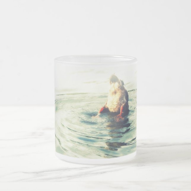 Taza De Cristal Esmerilado ¡Este termine para arriba! Duck el extremo (Centro)