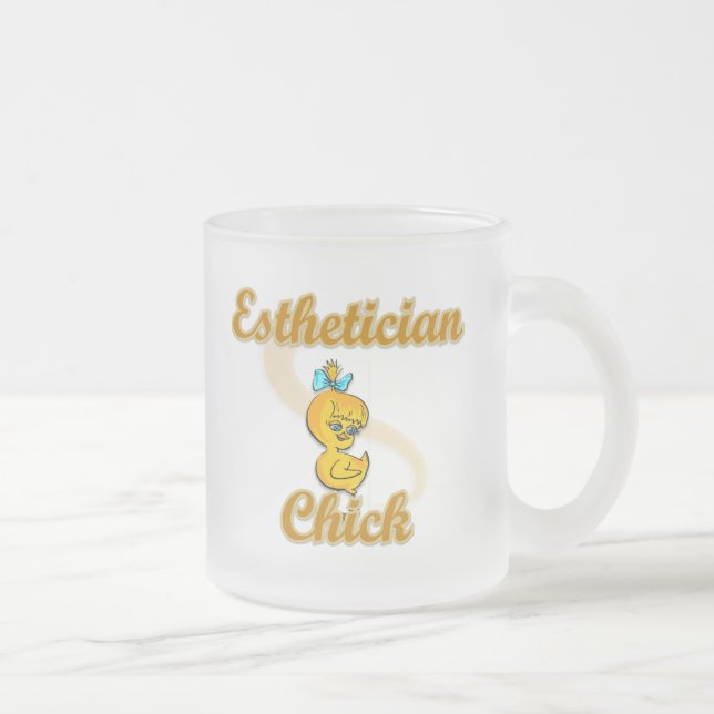 Taza De Cristal Esmerilado Estetician Chick (Derecha)