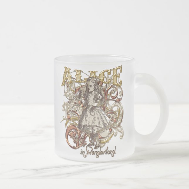 Taza De Cristal Esmerilado Estilo de Alicia Carnivale (versión del oro) (Derecha)