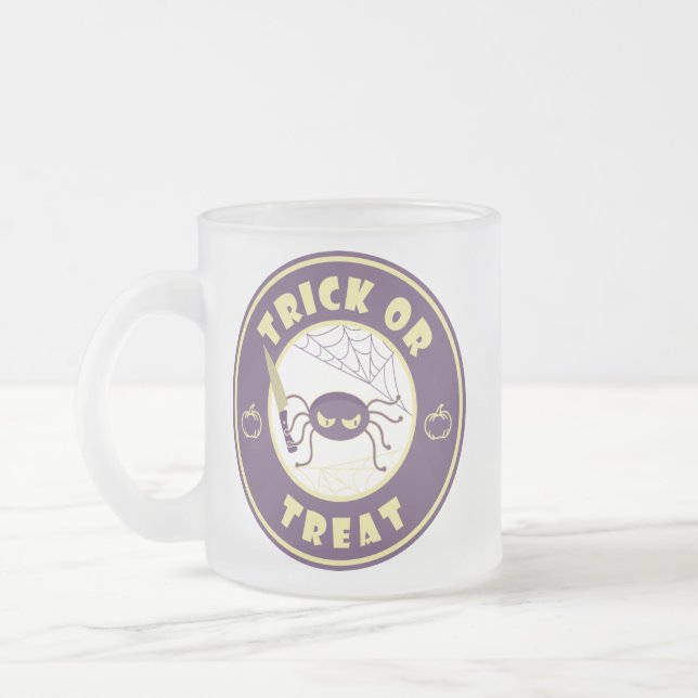 Taza De Cristal Esmerilado Estilo de araña halloween Starbucks (Izquierda)