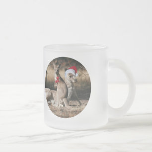 Taza De Cristal Esmerilado Estilo del australiano de KangaROOS del navidad