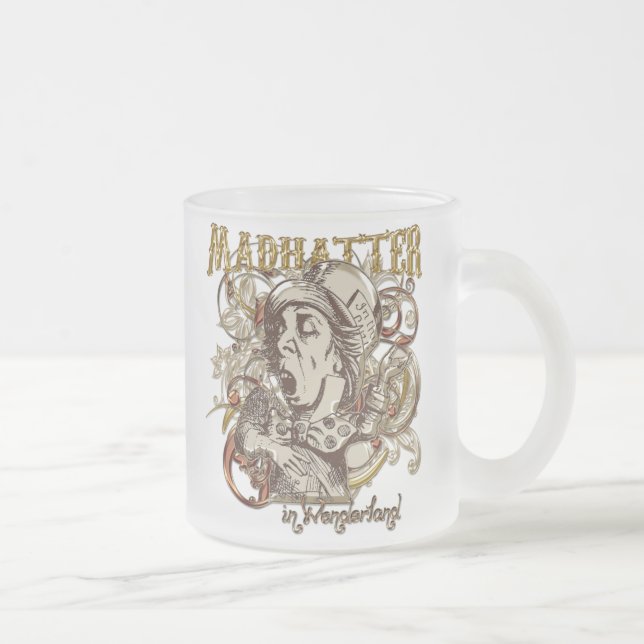Taza De Cristal Esmerilado Estilo enojado de Carnivale del sombrerero (Derecha)