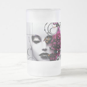 Taza De Cristal Esmerilado Estilo gótico Arte de Tiara - Fierce Diseño Protec