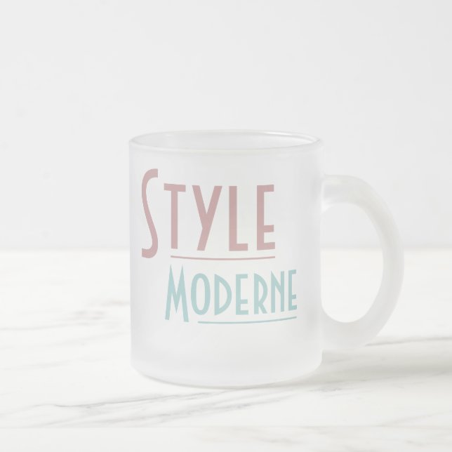 Taza De Cristal Esmerilado ESTILO MODERNO mug (vidrio esmerilado) (Derecha)