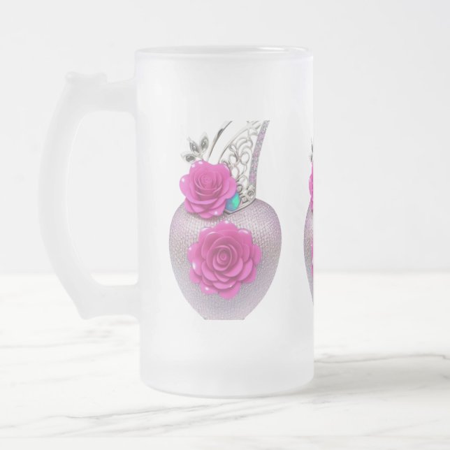 Taza De Cristal Esmerilado Estilo: Mug de vidrio escarchado (Izquierda)