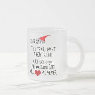 Taza De Cristal Esmerilado Estimado Santa… - taza del vidrio esmerilado