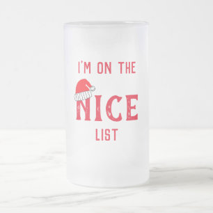 Taza De Cristal Esmerilado Estoy en la lista bonita