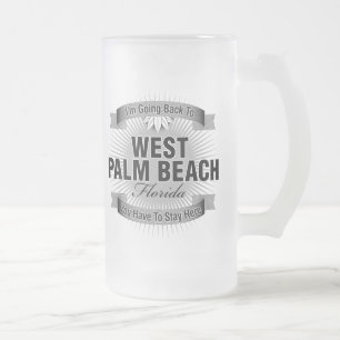 Taza De Cristal Esmerilado Estoy volviendo a (West Palm Beach)