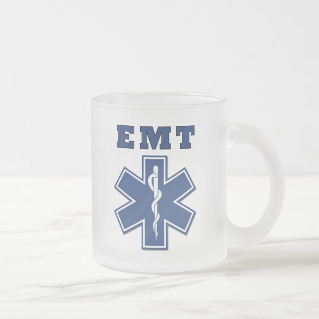 Taza De Cristal Esmerilado Estrella de EMT de la vida (Derecha)