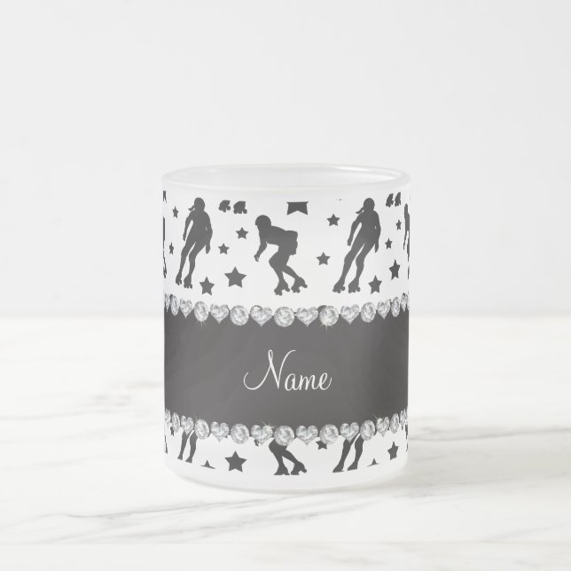 Taza De Cristal Esmerilado Estrellas blancas conocidas de encargo de derby (Centro)