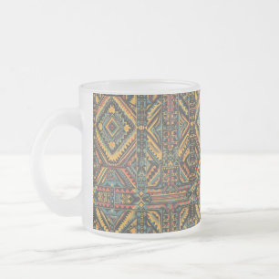 Taza De Cristal Esmerilado Ethereal Blue "Siguries Old Geometric Elegance" F