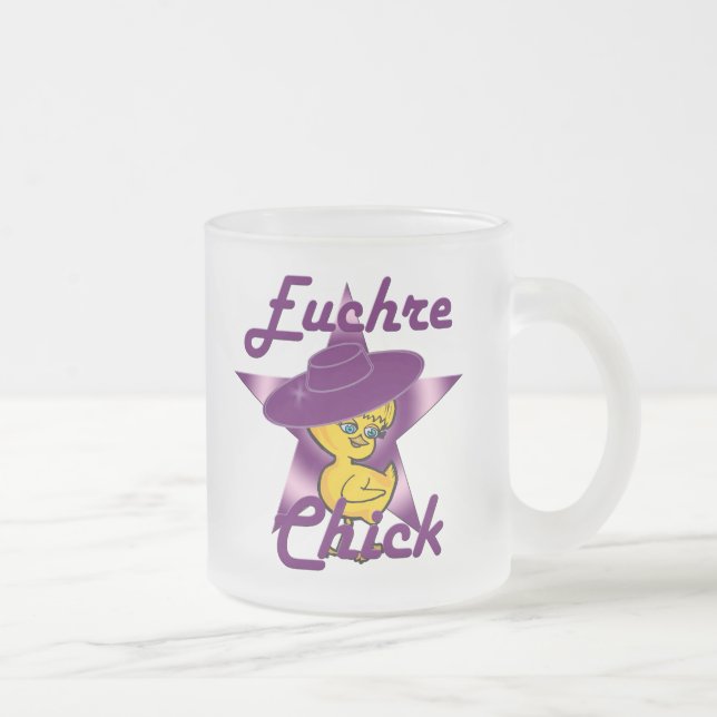 Taza De Cristal Esmerilado Euchre Chick #9 (Derecha)
