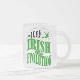 Taza De Cristal Esmerilado Evolución de Irlanda