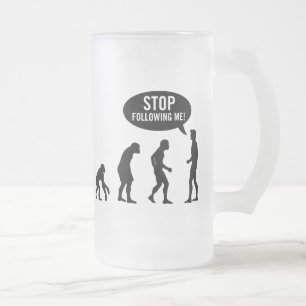 Taza De Cristal Esmerilado ¡evolución - pare el seguir de mí!