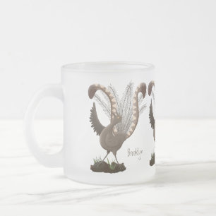 Taza De Cristal Esmerilado Excelente ilustracion de personalizado de lyrebird