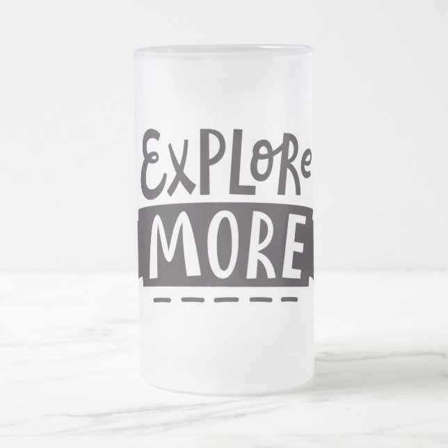 Taza De Cristal Esmerilado Explorar más (Centro)