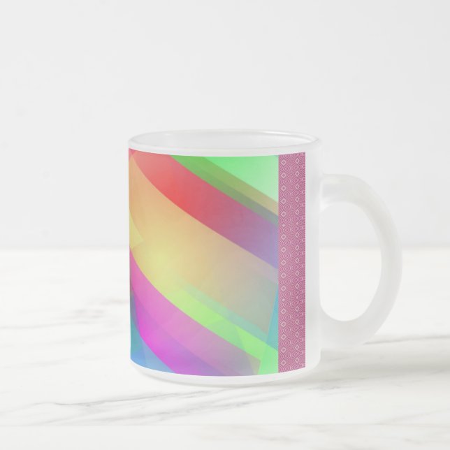 Taza De Cristal Esmerilado Extracto moderno del arco iris (Derecha)
