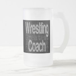 Taza De Cristal Esmerilado Extraordinaria entrenadora de lucha libre