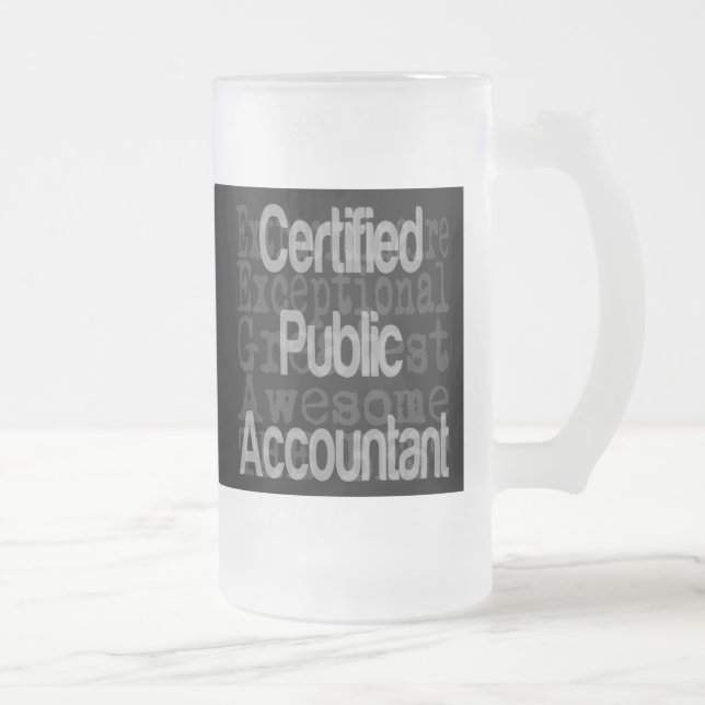 Taza De Cristal Esmerilado Extraordinario de contabilidad pública certificado (Derecha)
