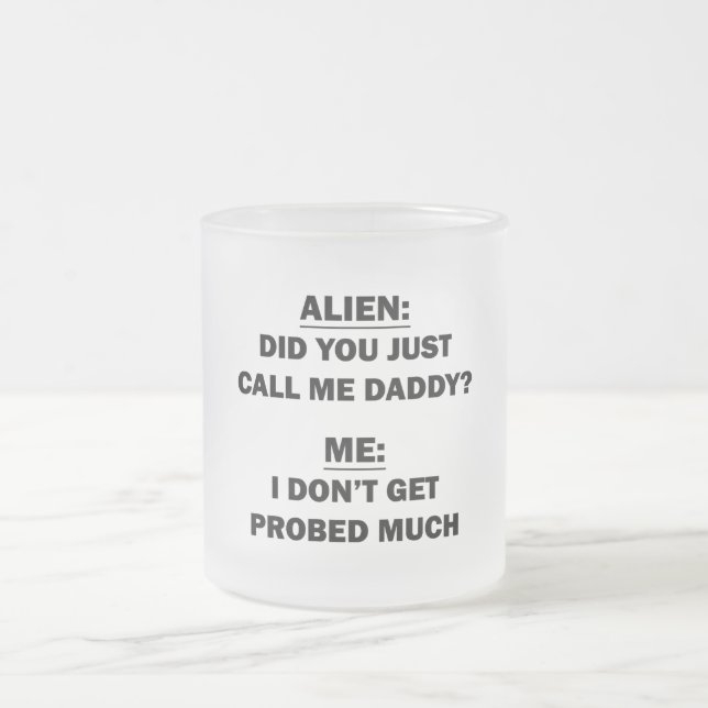Taza De Cristal Esmerilado Extraterrestre (Centro)