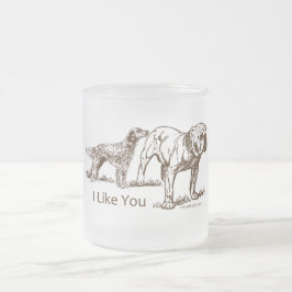 Taza De Cristal Esmerilado Extremo de las aspiraciones del perro