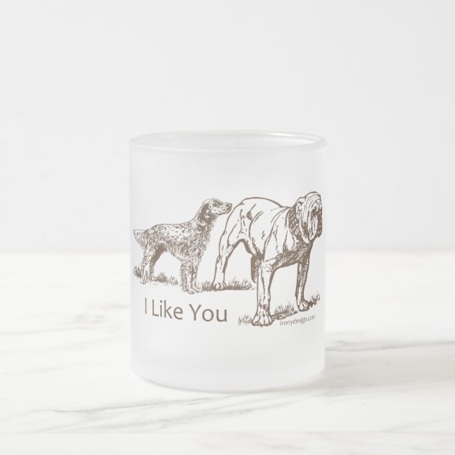 Taza De Cristal Esmerilado Extremo de las aspiraciones del perro (Centro)