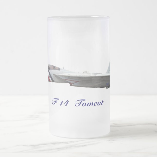 Taza De Cristal Esmerilado F14 Tomcat, F 14 Tomcat (Centro)