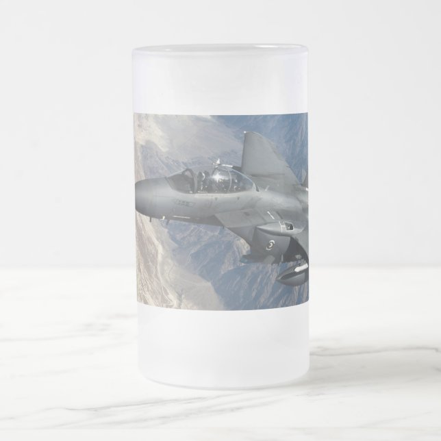 Taza De Cristal Esmerilado F-15 Águila de huelga (Centro)