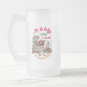 Taza De Cristal Esmerilado Fa La La La Déjame Solo Estoy Leyendo 