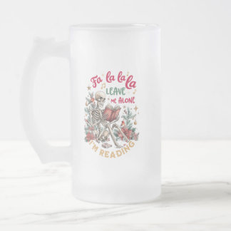 Taza De Cristal Esmerilado Fa La La La Déjame Solo Estoy Leyendo