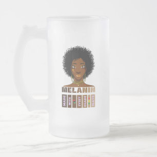 Taza De Cristal Esmerilado Fabricado Con Melanin Cada Spuesta De Sombra