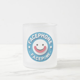 Taza De Cristal Esmerilado Facephone Smiley Mug