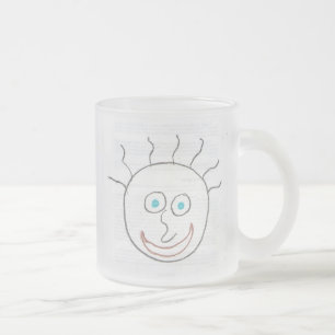 Taza De Cristal Esmerilado Faces divertidos de Frosted Mug