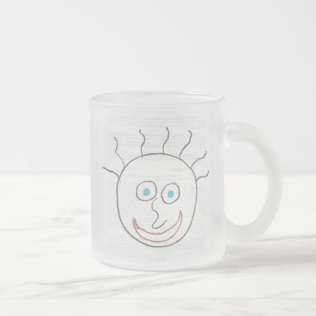 Taza De Cristal Esmerilado Faces divertidos de Frosted Mug (Derecha)