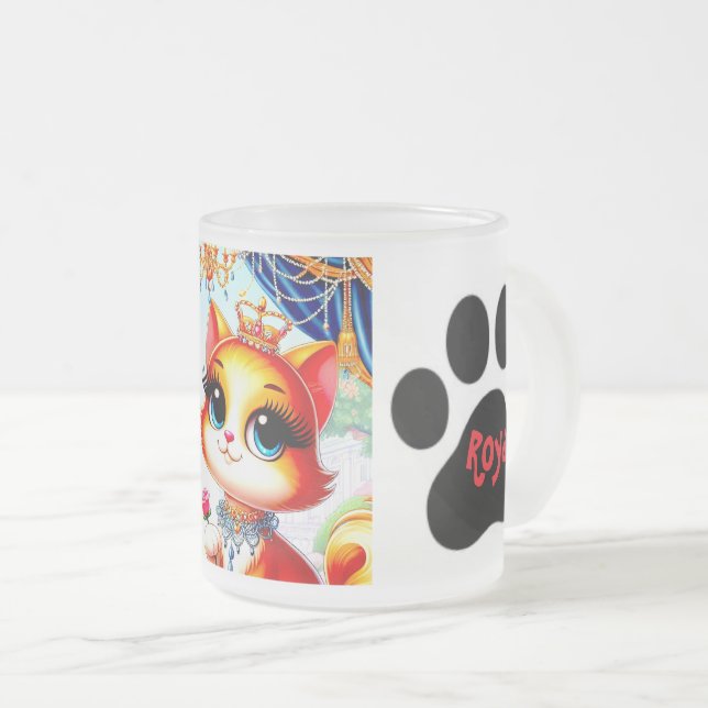 Taza De Cristal Esmerilado Fairytale Feline (Anverso derecho)