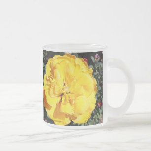Taza De Cristal Esmerilado Falln Sunshine Floral