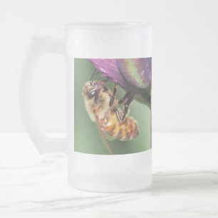 Taza De Cristal Esmerilado Faln Fuzzy Little Bee