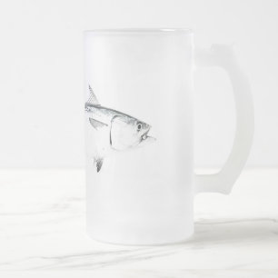 Taza De Cristal Esmerilado Falso Albacore Montauk 16 oz Frosted Mug
